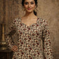 Rajwada Multicolor Silk Blend Floral Print Solid Kurti For Women