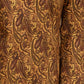 Rajwada Brown Silk Blend Printed Solid Kurti For Women