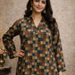 Rajwada Multicolor Silk Blend Printed Solid Kurti For Women