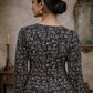 Rajwada Black Silk Blend Printed Solid Kurti For Women