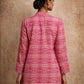 Rajwada Pink Silk Blend Printed Solid Kurti For Women