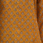 Rajwada Yellow Silk Blend Printed Solid Kurti For Women