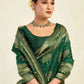 Rajwada Dark Green Silk Blend Zari Work Saree For Women