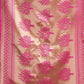 Rajwada Dark Pink Silk Blend Zari Work Saree For Women