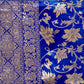 Rajwada Dark Blue Silk Blend Zari Work Saree For Women