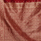 Rajwada Deep Maroon Silk Blend Zari Work Saree For Women