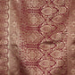 Rajwada Maroon Silk Blend Zari Work Saree For Women