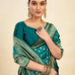 Rajwada Teal Green Silk Blend Zari Work Saree For Women