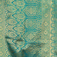 Rajwada Teal Green Silk Blend Zari Work Saree For Women