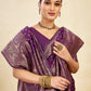 Rajwada Purple Silk Blend Zari Work Saree For Women