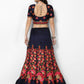 Rajwada Women Black And Pink Art Silk Semi Stitched Lehenga With Unstitched Blouse