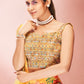 Rajwada Yellow Printed Organza Stitched Lehenga With Blouse For Women