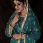 Rajwada Women Modern Teal Semi Stitched Kurta Set