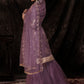 Rajwada Women Gorgeous Purple Soft Net Semi Stitched Kurta Set
