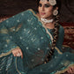 Rajwada Women Teal Designer Semi Stitched Kurta Set