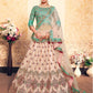 Rajwada Women Peach Elegant Semi Stitched Lehenga With Unstitched Blouse