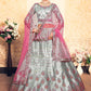 Rajwada Women Grey Designer Semi Stitched Lehenga With Unstitched Blouse