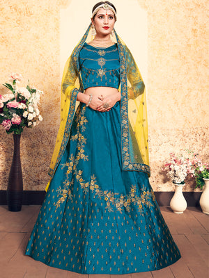 Rajwada Women Designer Soft Net Semi Stitched Lehenga Choli