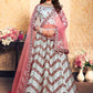 Rajwada Women Grey Designer Semi Stitched Lehenga With Unstitched Blouse