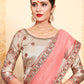 Rajwada Women Brown Classy Semi Stitched Lehenga With Unstitched Blouse