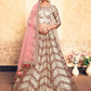 Rajwada Women Brown Classy Semi Stitched Lehenga With Unstitched Blouse