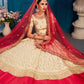 Rajwada Women Beige Designer Semi Stitched Lehenga With Unstitched Blouse
