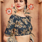 Rajwada Grey Embroidered Art Silk Semi Stitched Lehenga With Blouse For Women