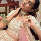 Rajwada Women Apricot Georgette Semi Stitched Lehenga With Unstitched Blouse