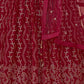 Rajwada Women Maroon Embroidered Semi Stitched Lehenga With Unstitched Blouse