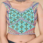 Rajwada Women Teal Embroidered Semi Stitched Lehenga With Unstitched Blouse