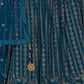 Rajwada Women Teal Embroidered Semi Stitched Lehenga With Unstitched Blouse