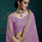 Rajwada Women Designer Purple Soft Net Semi Stitched Lehenga With Unstitched Blouse
