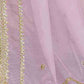 Rajwada Pink Embroidered Organza Saree With Unstitched Blouse For Women