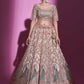Rajwada Women Multicolor Net Semi Stitched Lehenga With Unstitched Blouse