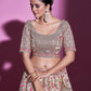 Rajwada Women Multicolor Net Semi Stitched Lehenga With Unstitched Blouse
