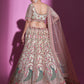 Rajwada Women Multicolor Net Semi Stitched Lehenga With Unstitched Blouse