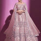 Rajwada Women Peach Silk Blend Embroidered Semi Stitched Lehenga With Unstitched Blouse