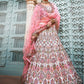 Rajwada Women Multicolor Georgette Semi Stitched Lehenga With Unstitched Blouse