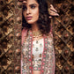 Rajwada Women Apricot Embroidered Organza Semi Stitched Lehenga With Unstitched Blouse