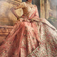 Rajwada Women Peach Art Silk Semi Stitched Lehenga With Unstitched Blouse