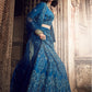Rajwada Women Dark Blue Embroidered Art Silk Semi Stitched Lehenga With Unstitched Blouse