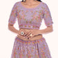 Rajwada Women Purple Net Semi Stitched Lehenga With Unstitched Blouse