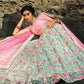 Rajwada Women Sea Green Stunning Semi Stitched Lehenga With  Unstitched Blouse
