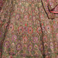 Rajwada Women Beige Embroidered Georgette Semi Stitched Lehenga With Unstitched Blouse