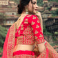 Rajwada Women Pink Embroidered Semi Stitched Lehenga With Unstitched Blouse
