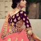 Rajwada Women Purple Semi Stitched Embroidered Lehenga With Unstitched Blouse