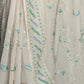 Rajwada - Classic White Georgette Embroidered Saree With Unstitched Blouse