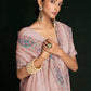 Rajwada - Beautiful Pink Georgette Embroidered Saree With Unstitched Blouse