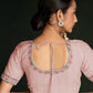 Rajwada - Beautiful Pink Georgette Embroidered Saree With Unstitched Blouse