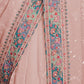 Rajwada - Beautiful Pink Georgette Embroidered Saree With Unstitched Blouse